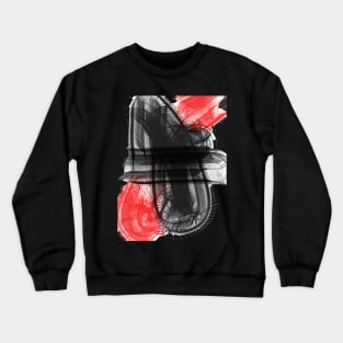 Red Black Abstract Digital Art Design Crewneck Sweatshirt